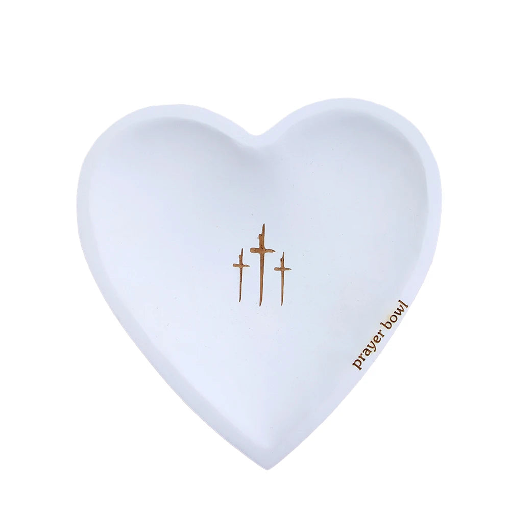Home decor 23*23*3cm christian bowl decoration craftsmanship of wood heart shaped design thoughtful present