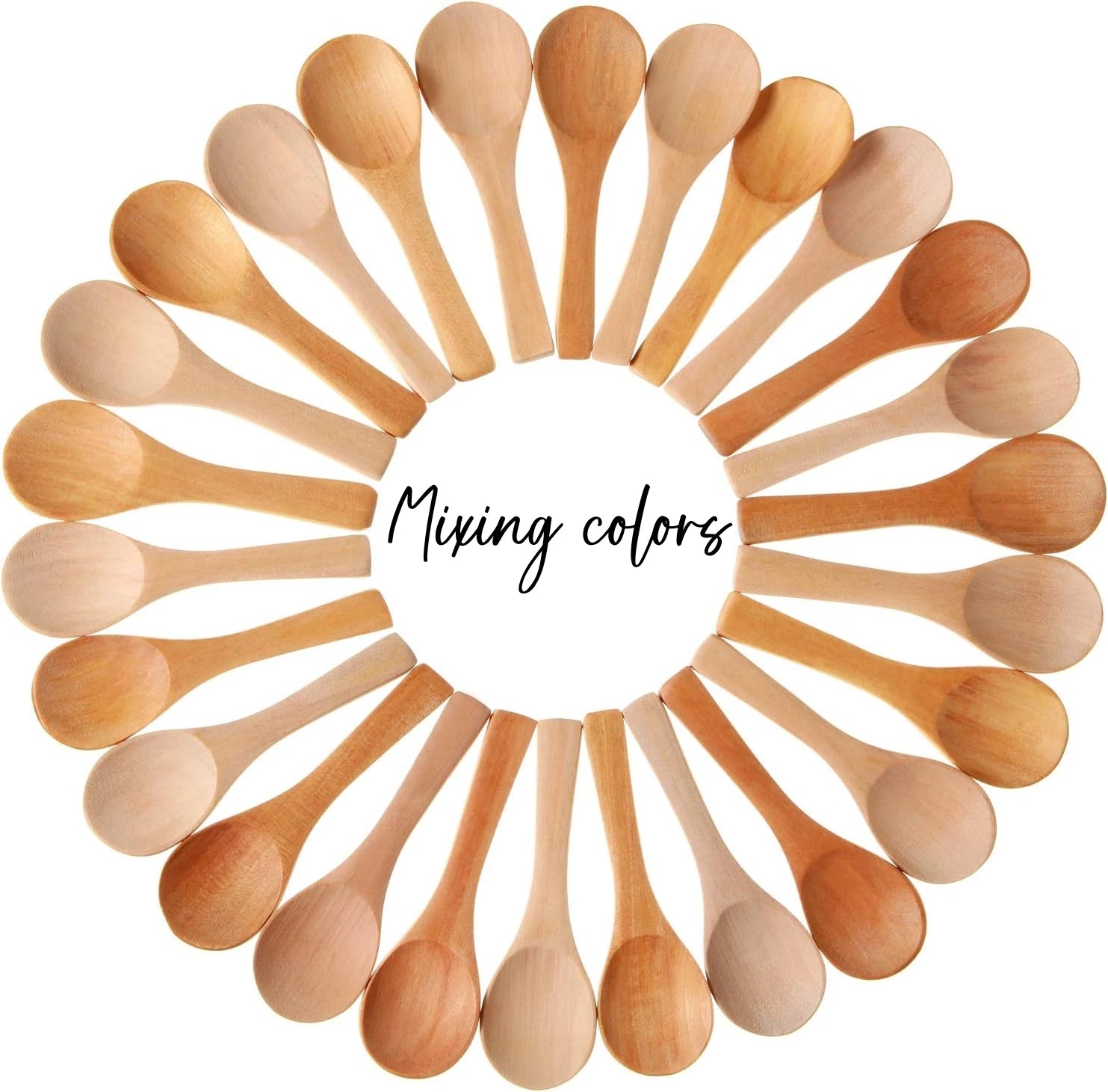 30-200pcs small wooden spoons for honey jars party favors 3.5’’ mini teaspoons for sugar spices salt creamer spoon