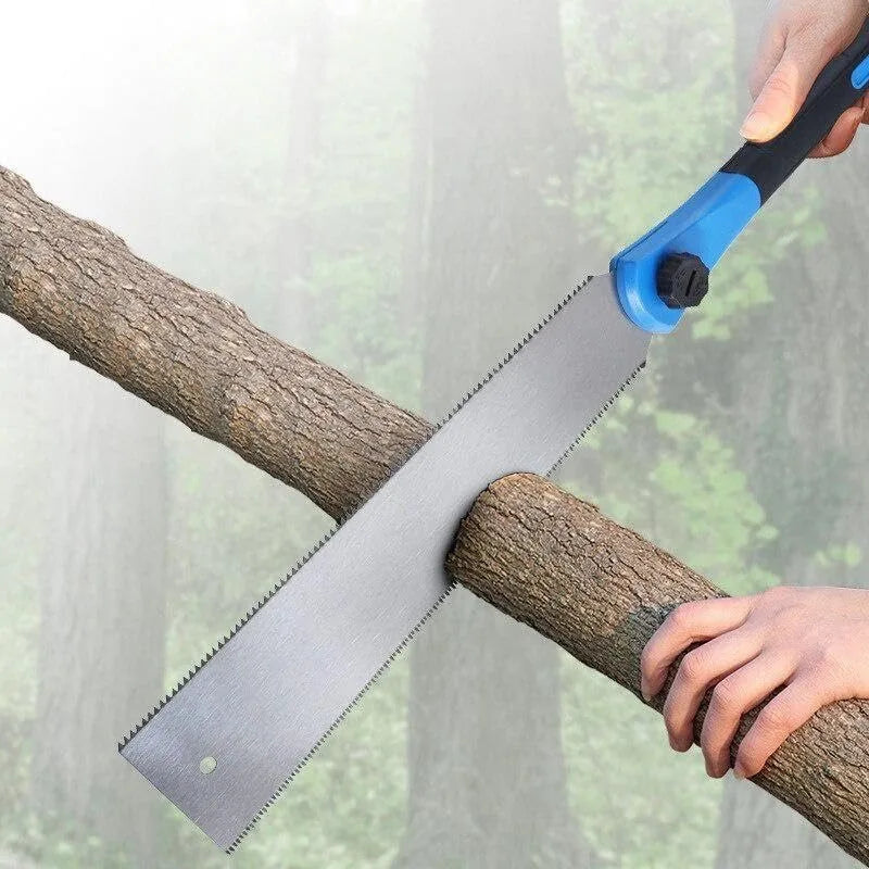 Double edged hand saw 32cm/12.5” japanese ryoba pull flexible flush cut for fine and coarse cutting woodworking