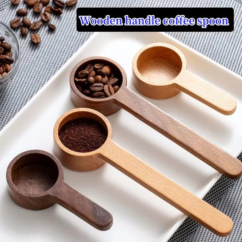 Black walnut coffee measuring spoon,solid wood spoon,several spoons,coffee milk powder quantitative spoon,gram spoon