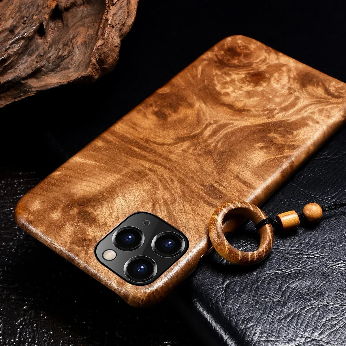 Wooden case for iphone 16 15 14 13 12 pro max mini 11 se 2020 xs xr 7 8 plus cover 100% natural real wood bamboo hard