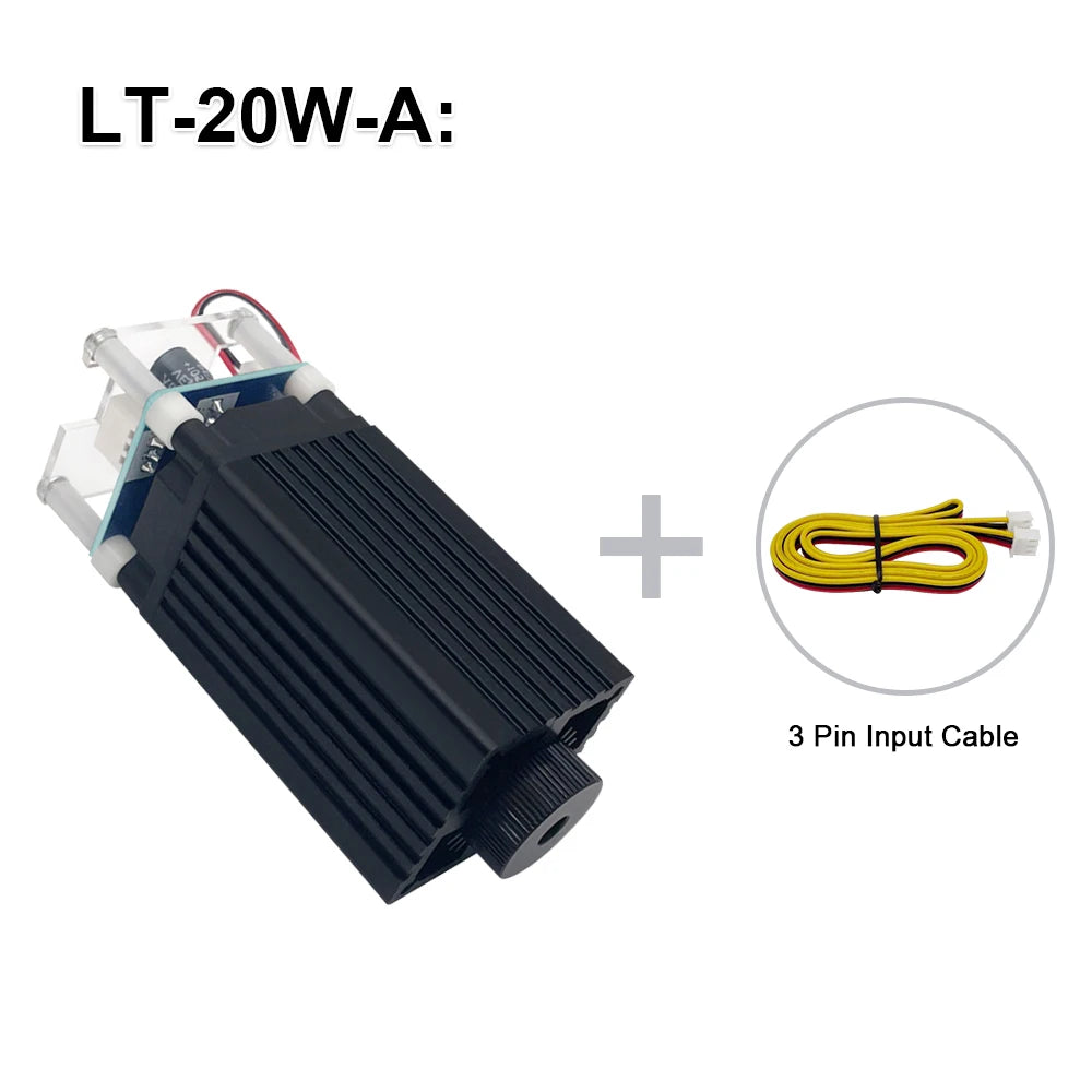 Laser tree 5w 10w 20w laser module with air assist ttl head for engraving cutting machine woodworking tools - 4w