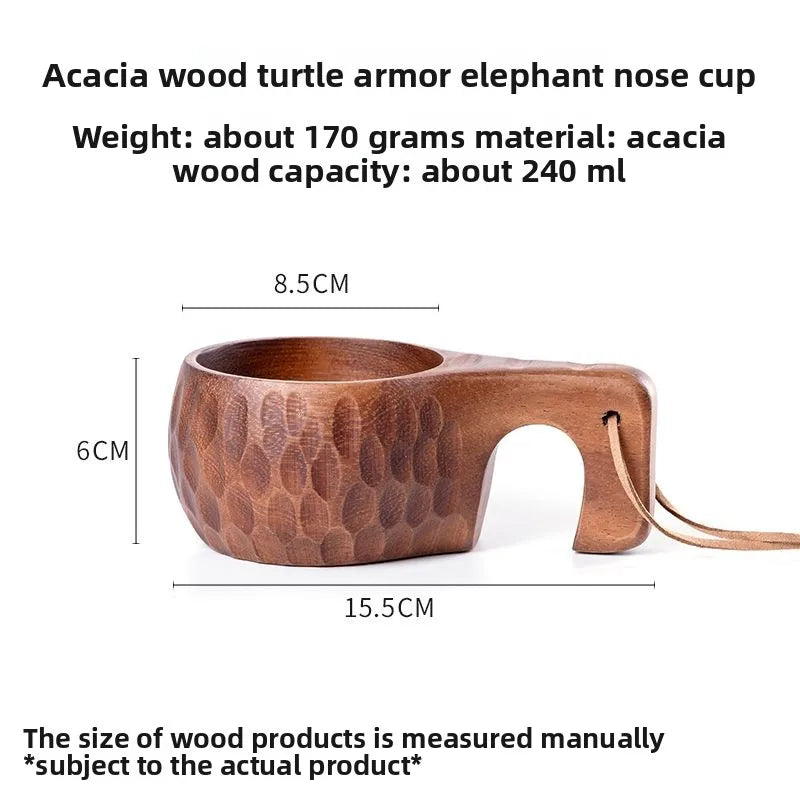 Wooden finland mug creative outdoor camping travel cup nordic style handmade milk coffee bar beer mugs - 10