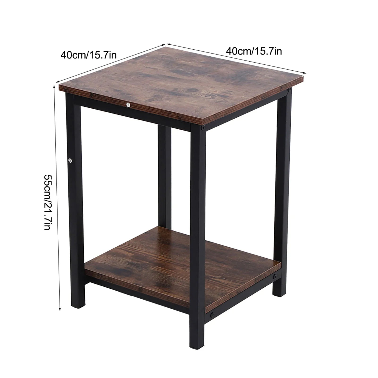 Simple double layer storage cabinet side industrial coffee end table for living room bedroom rustic household supplies