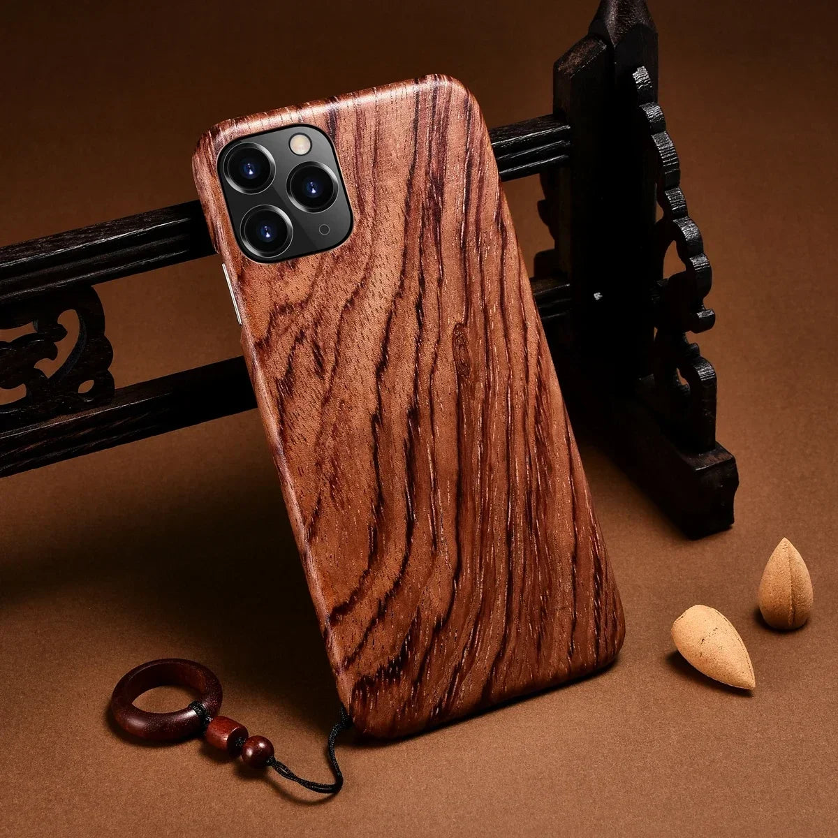 Wooden case for iphone 16 15 14 13 12 pro max mini 11 se 2020 xs xr 7 8 plus cover 100% natural real wood bamboo hard