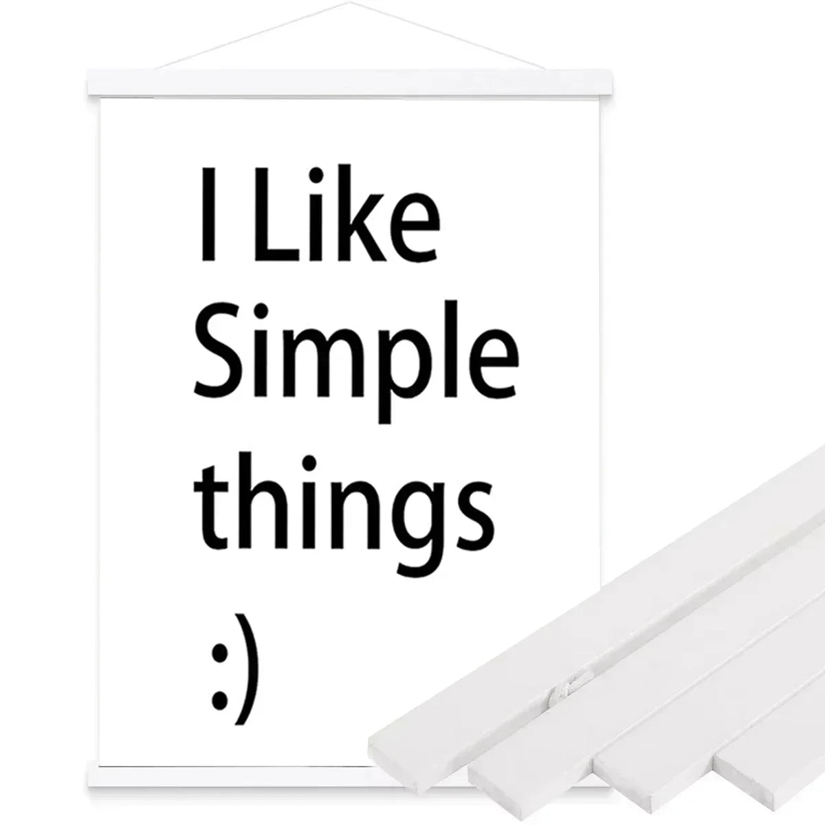 Magnetic wooden picture poster hanger frames photos wall art canvas print painting teak pine wood living room home