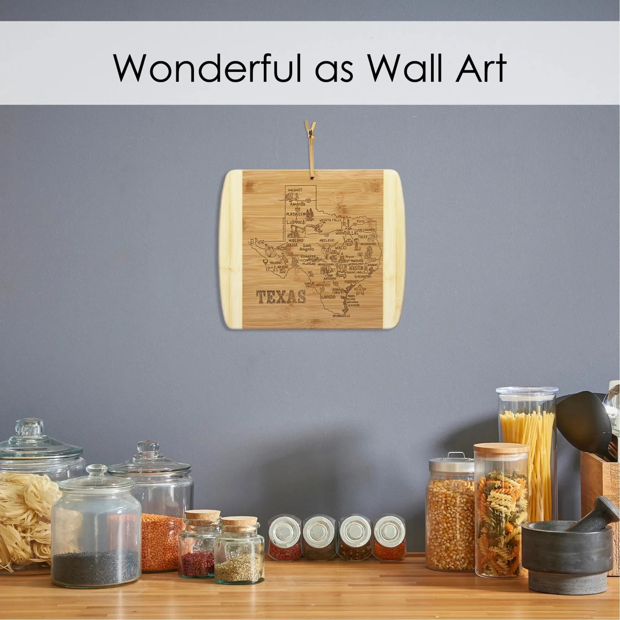 2-pack texas state bamboo cutting board 13x11 inch charcuterie serving platter for entertaining - united states