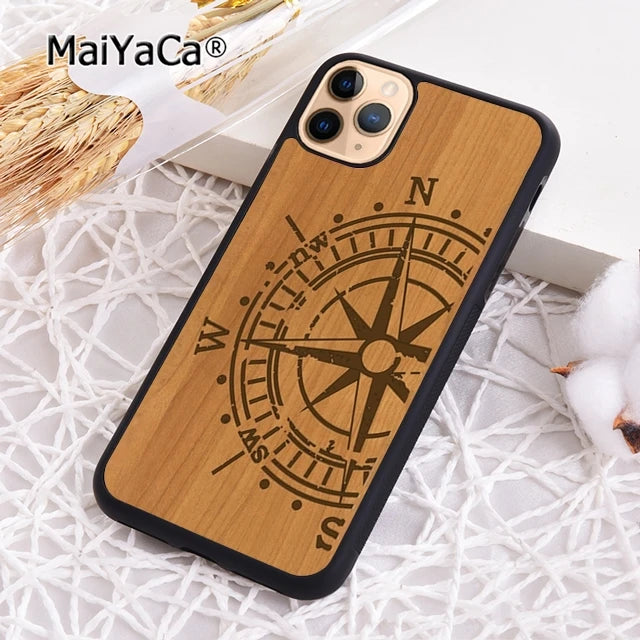 Maiyaca natural bamboo wood phone case cover for iphone 17 air 16 15 plus 11 12 13 14 pro max shell coque - 008