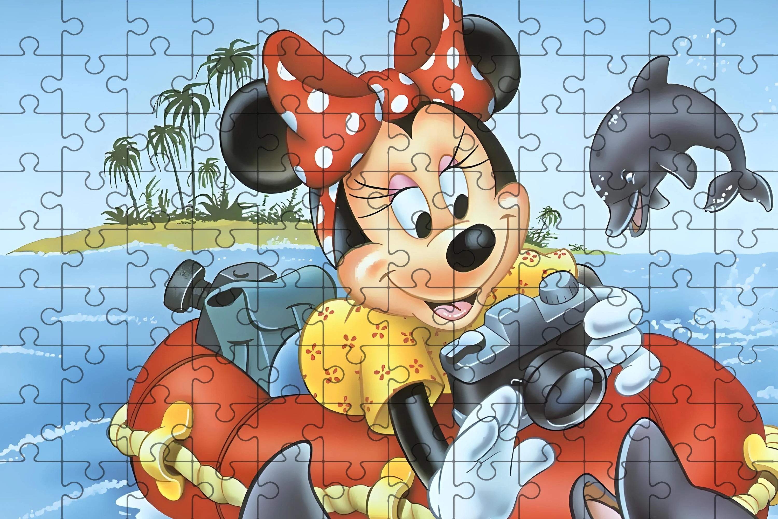 Jigsaw puzzle disney mickey minnie 108/200/300/500/1000 pieces wooden onepiece puzzles for adults toys gifts - c-108pcs