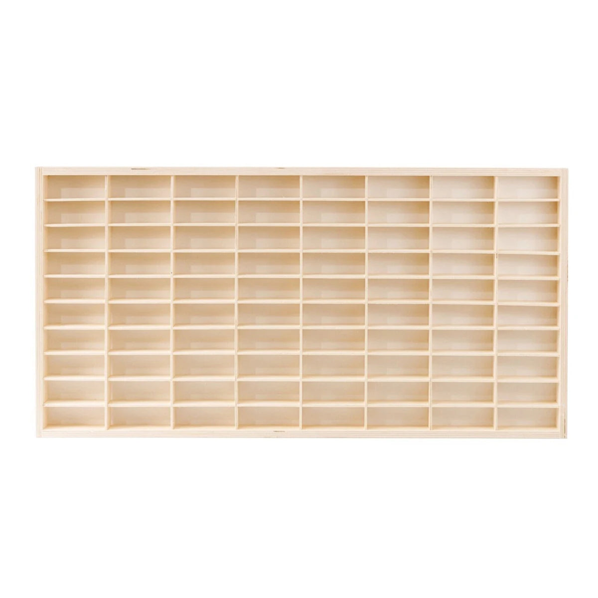80 grids toys storage organizer car model box without cover wood wall mounted type display shelf with traceless nails
