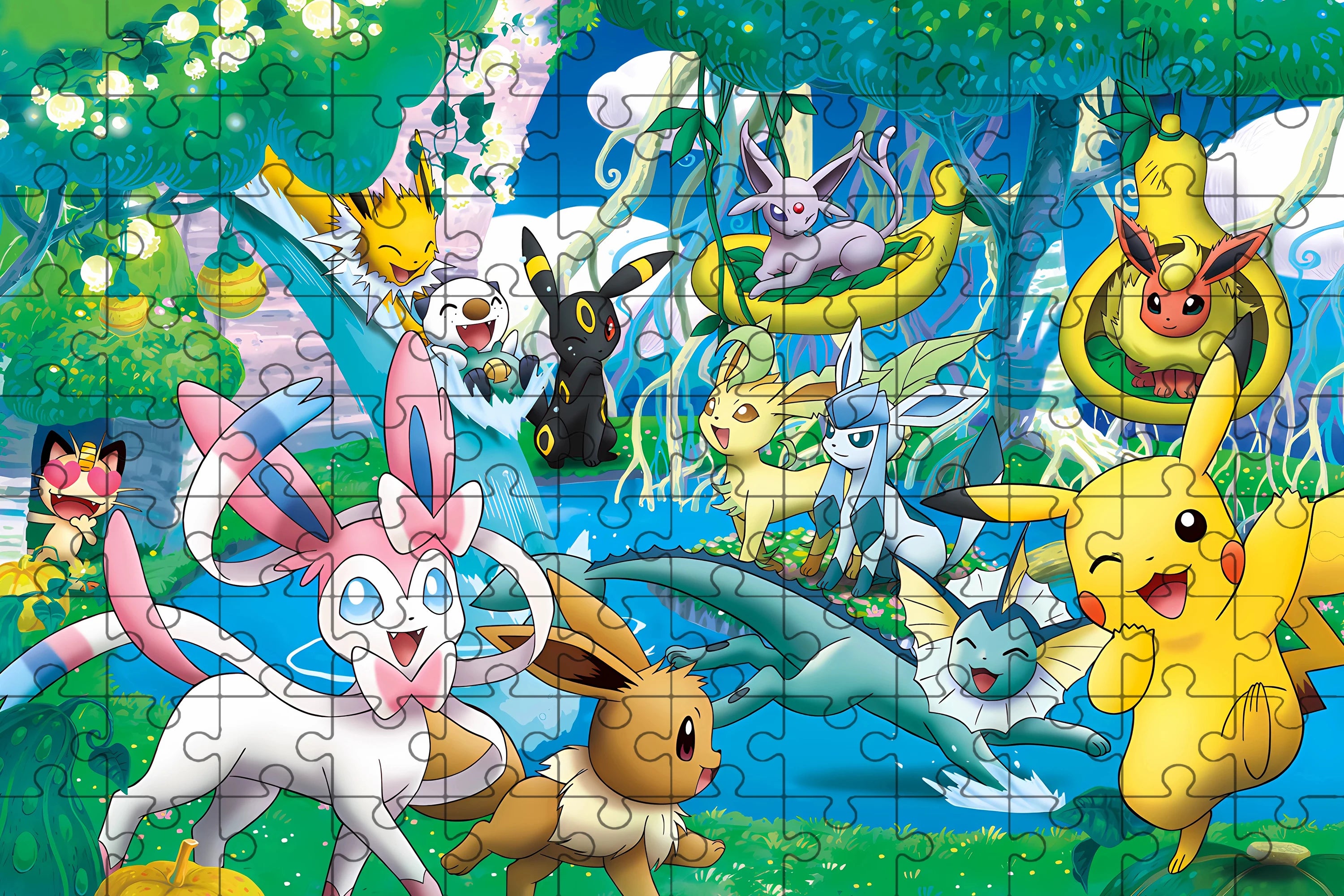 Pokemon jigsaw puzzle pikachu 108/200/300/500/1000 pieces wooden onepiece puzzles for adults childreneducational toys