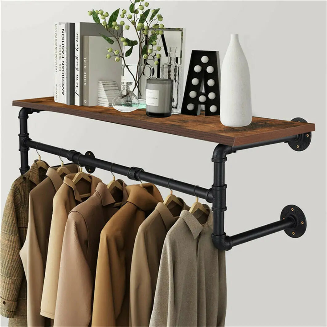 industrial-pipe-clothing-rack-wall-mounted-wood-shelf-pipe-shelving-floating-shelves-retail-garment-rack-display-racks