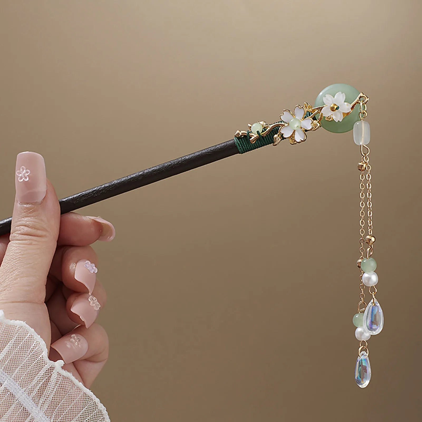 Chinese hair sticks wooden hairpins with tassel vintage clips traditional accessories women ornaments - united states