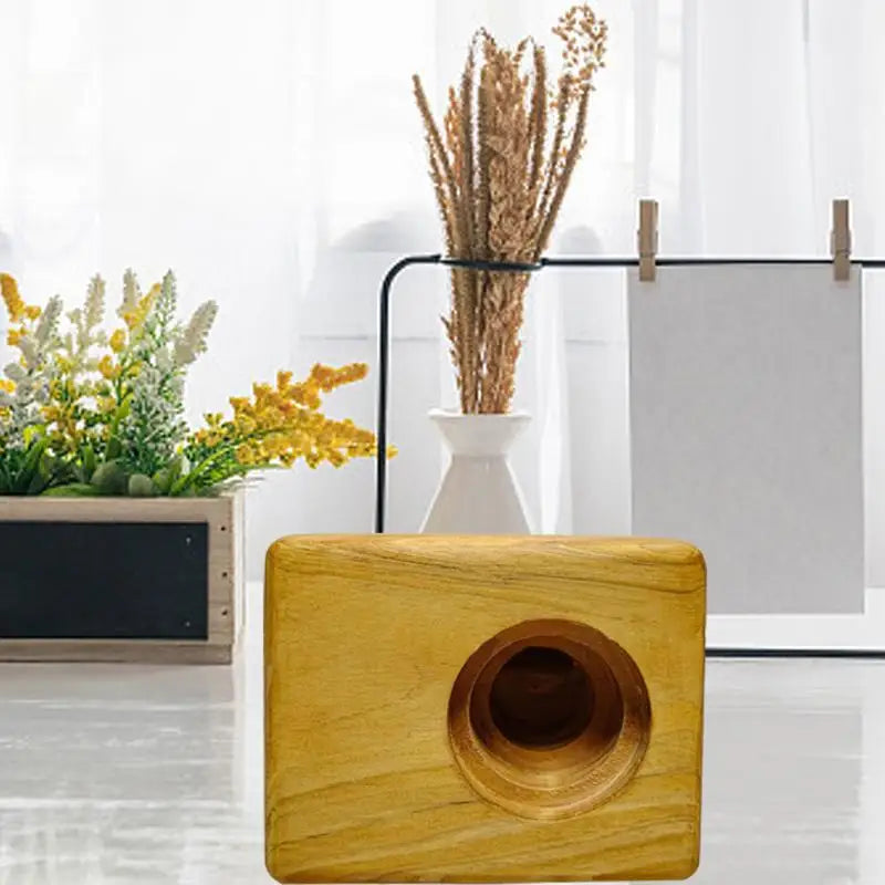 Cell phone sound amplifier holder stand desk decor wooden crafts