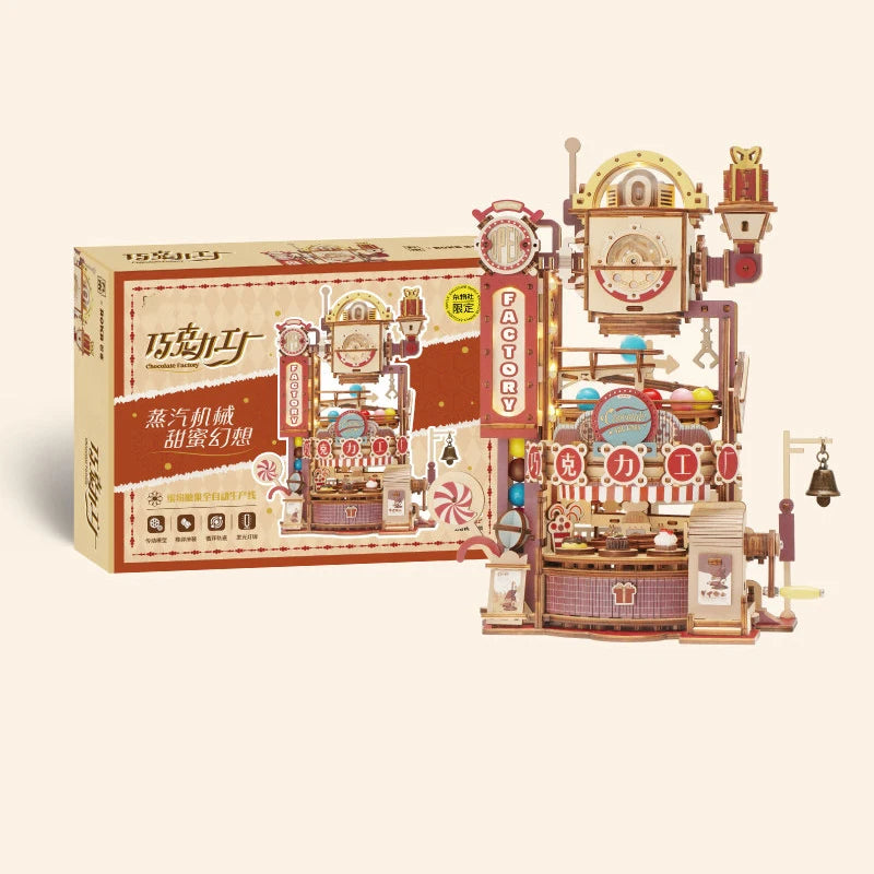 Dream gift factory 3d wooden puzzle music box christmas model diy kit for kids adults best decor girls - lga02 / china