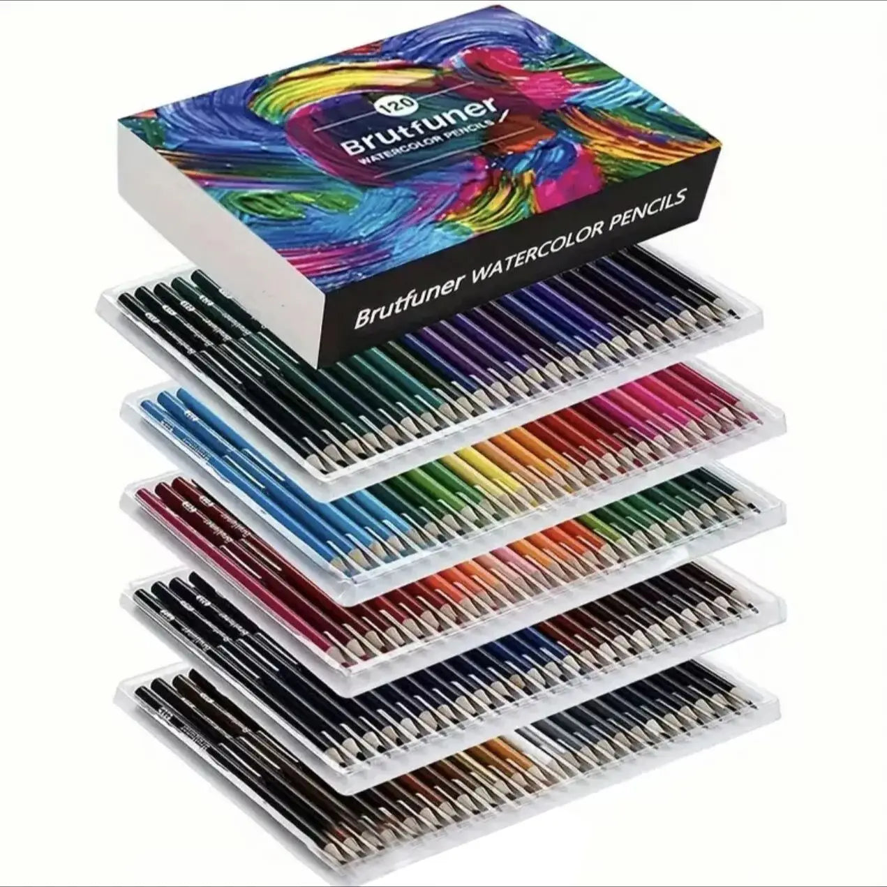 120 watercolor pencils beautiful blending effects with wet or dry ideal for coloring book - water soluble adults