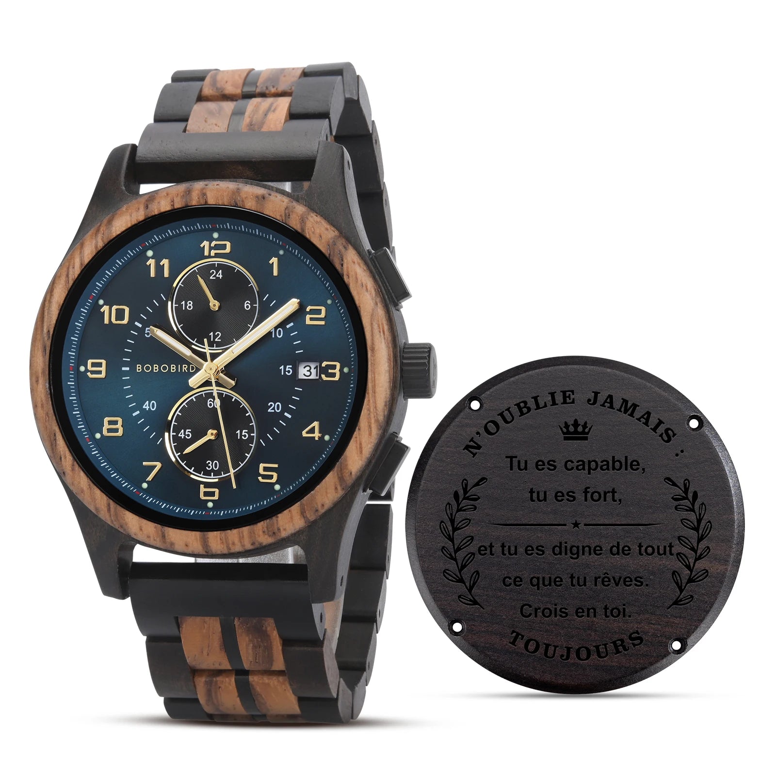 Bobo bird personalized men’s wristwatches multi-language handmade wooden watch supported free customized watches gift