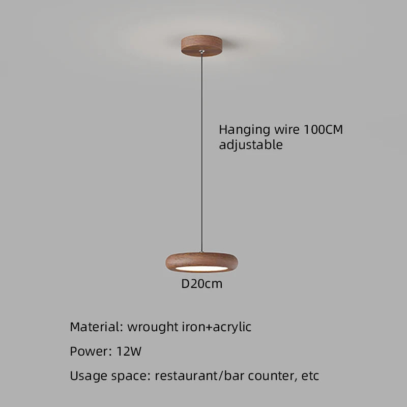 Wood grain retro led ceiling lamp balcony hallway lights nordic modern home decor aisle cloakroom bedroom pendant