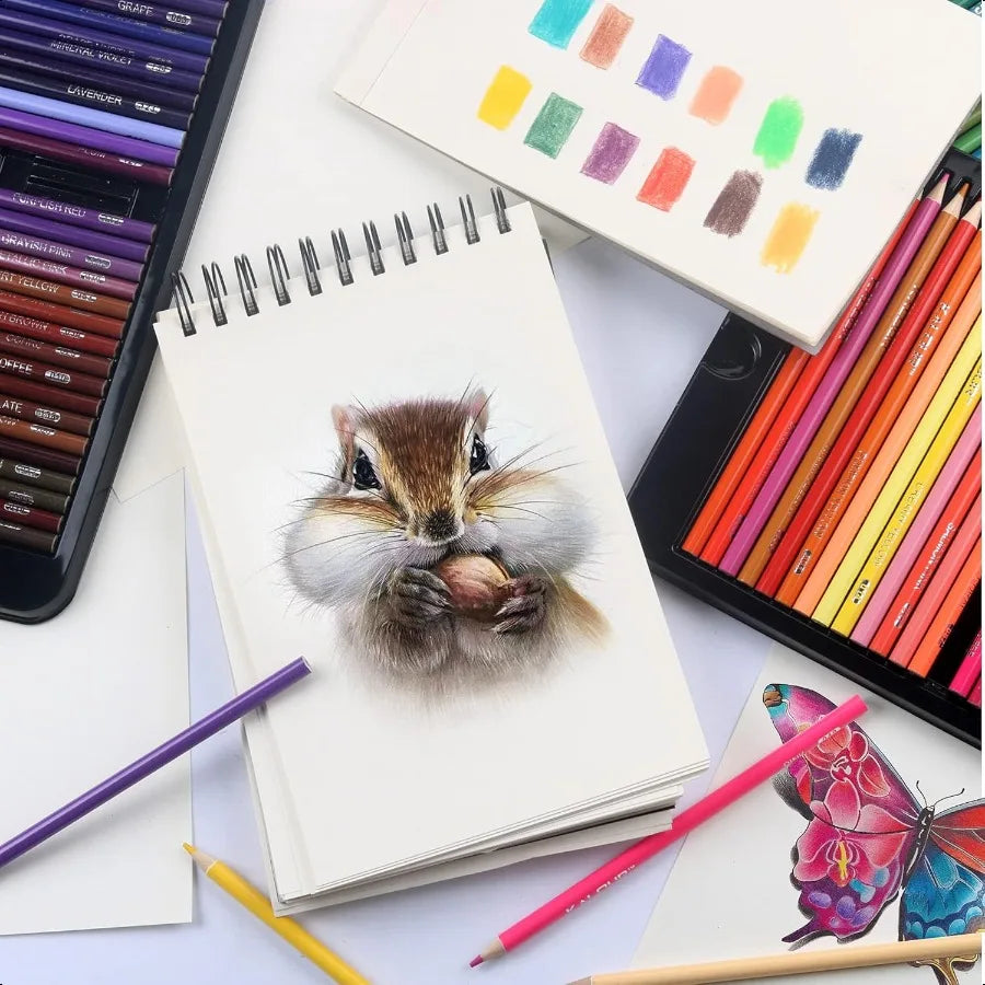180 colored pencil set for s rich pigment soft core 12 metallic ideal coloring drawing sketching shading blending vi