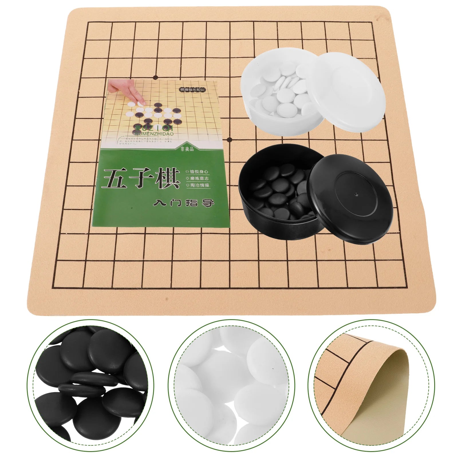 1 set go suit weiqi chess board kids toy portable game for beginners 19x19 grid foldable wooden pieces educational