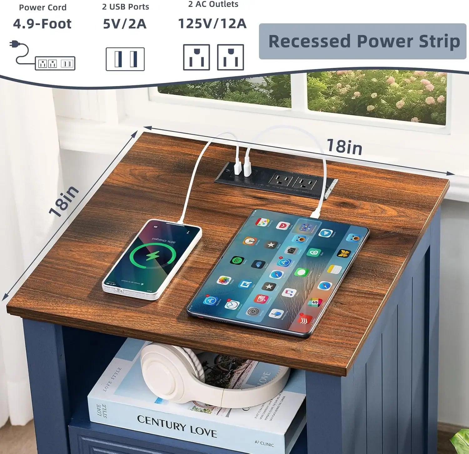 18-farmhouse-night-stand-with-charging-station-2-drawers-end-table-dresser-for-bedroom-blue-wooden-nightstand-bed-side