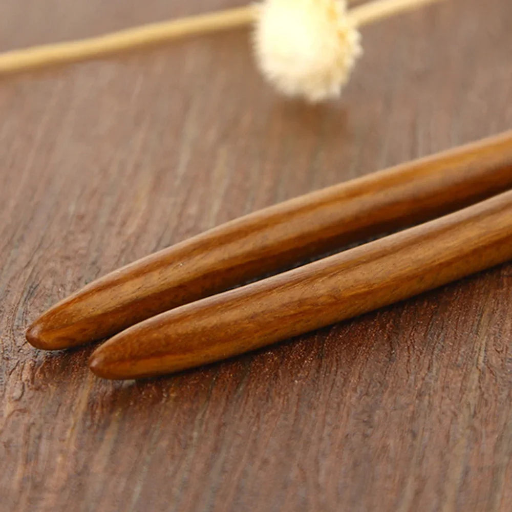 Wooden hairpins u shaped hair sticks chinese hanfu accessories simple sandalwood bun chopsticks girls retro jewelry
