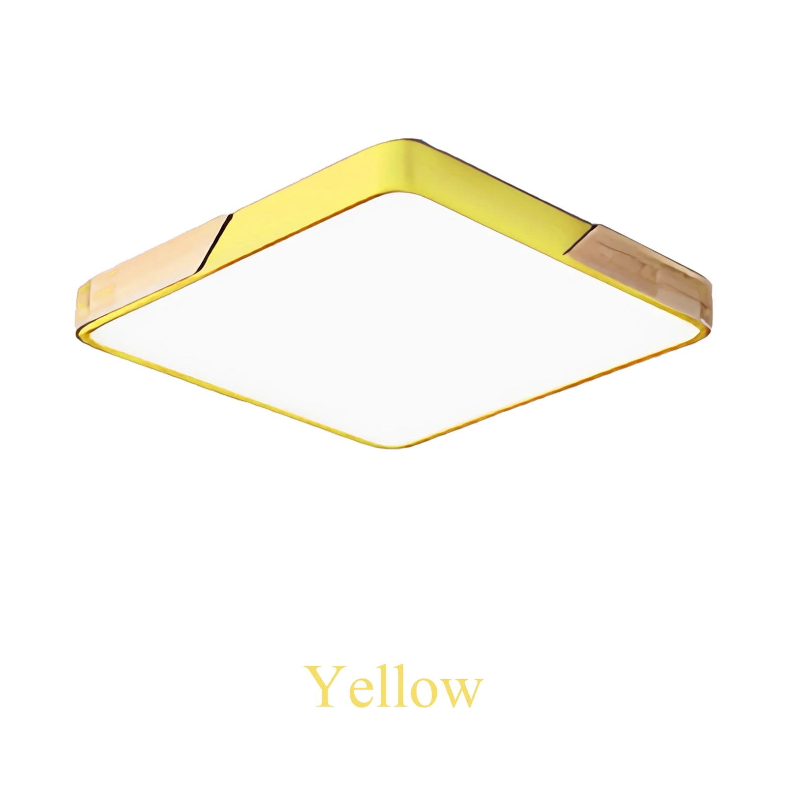 Square led ceiling light 18w modern ultra-thin wooden lamp indoor bedroom living room lighting fixture surface mount