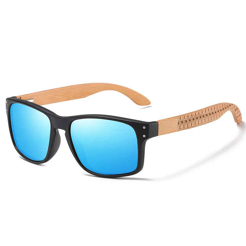 2025 brand design beech wood handmade sunglasses men eyewear outdoor driving sun glasses reinforced hinge очки