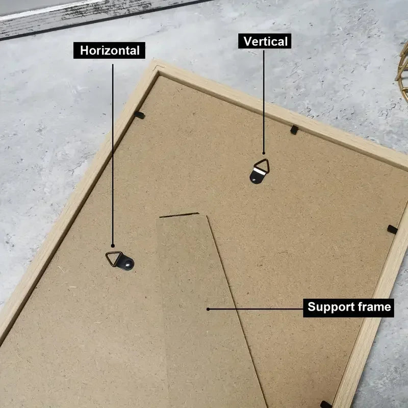 3pcs black white apricot a4 a3 solid wood photo frame mounted on the wall or desktop poster comes with hardware