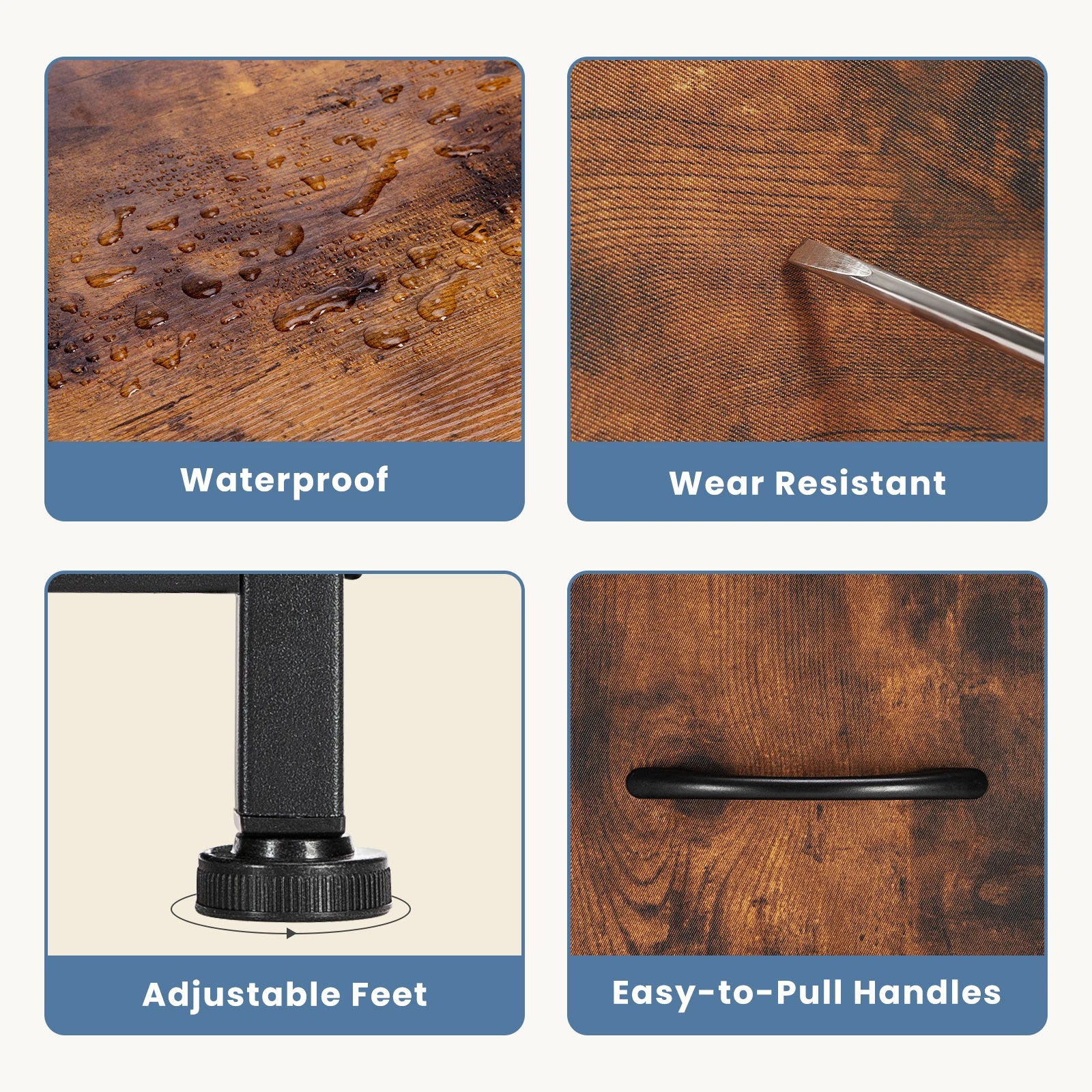 Jhk fireplace tv stand dresser for bedroom with 5 fabric drawers storage closet chest clothes display cabinet furniture