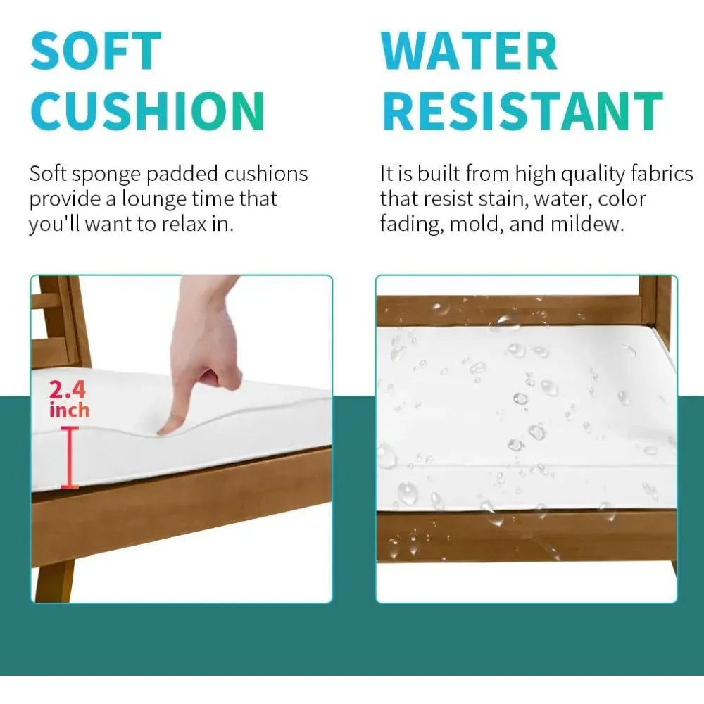 3-piece acacia wood patio bistro set furniture outdoor chat conversation table chair - united states