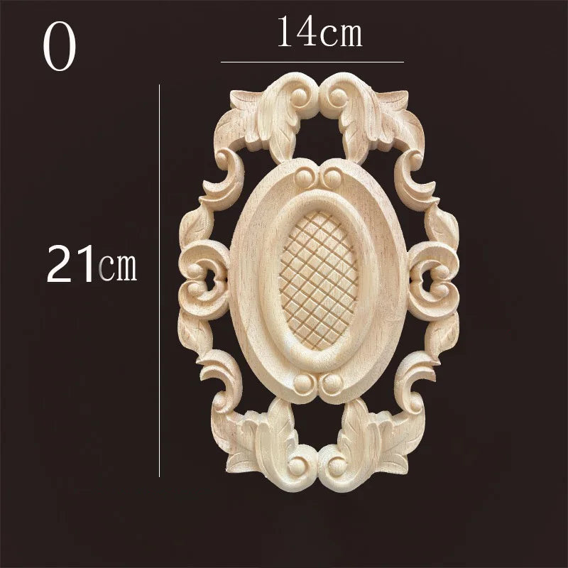 Vintage style rubber wood applique for living room cabinet easy-install onlays diy renovation upgrade furniture