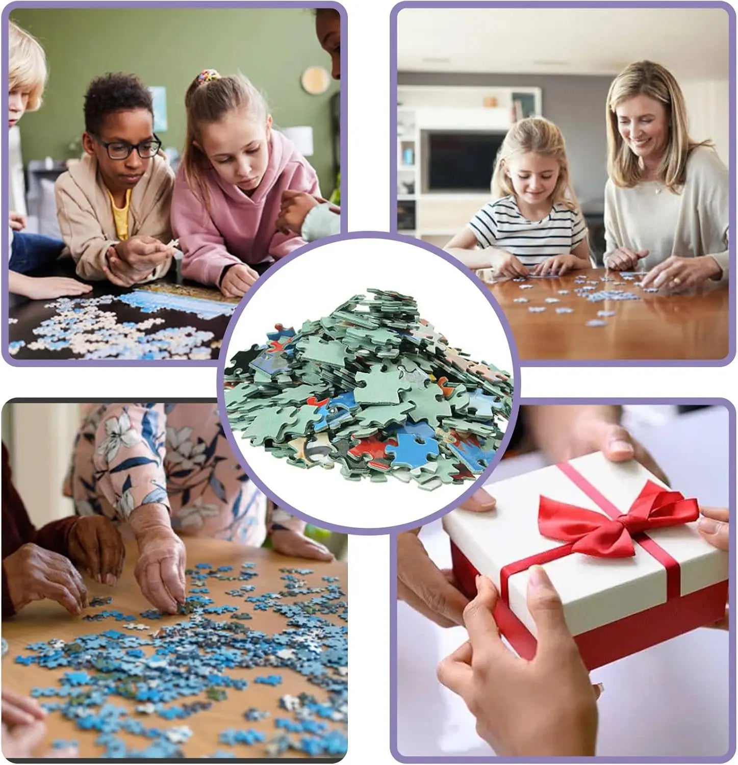 300/500/1000 pcs european style houses wooden jigsaw puzzle fun activity gift for family birthday party bedroom