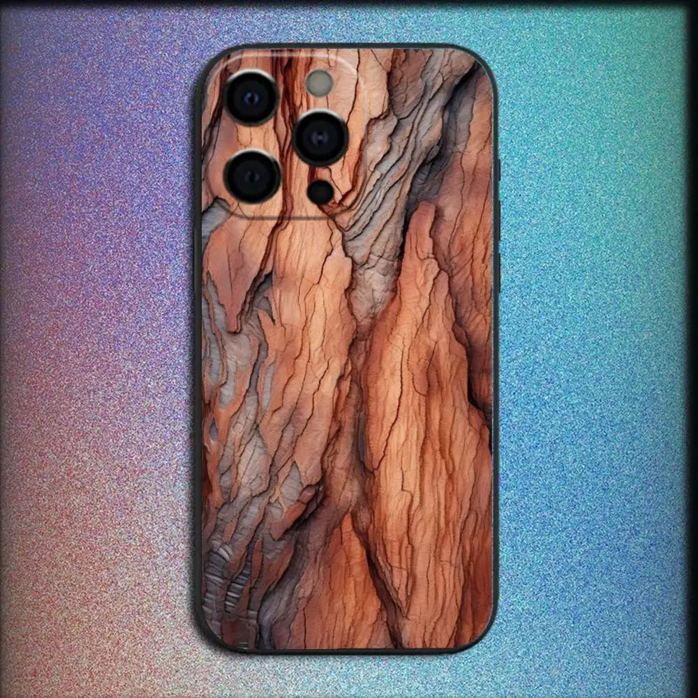 Natural wood phone case for iphone 17,16,15,14,13,12,pro,max,plus,e,se4,air,mini black cover - z8 / iphone17promax