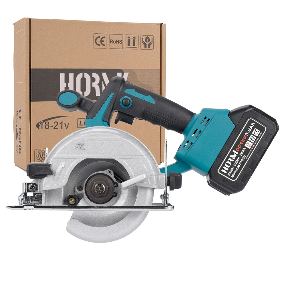 125mm brushless mini electric circular saw cordless - 45 degree adjustable gardening woodworking cutting diy power