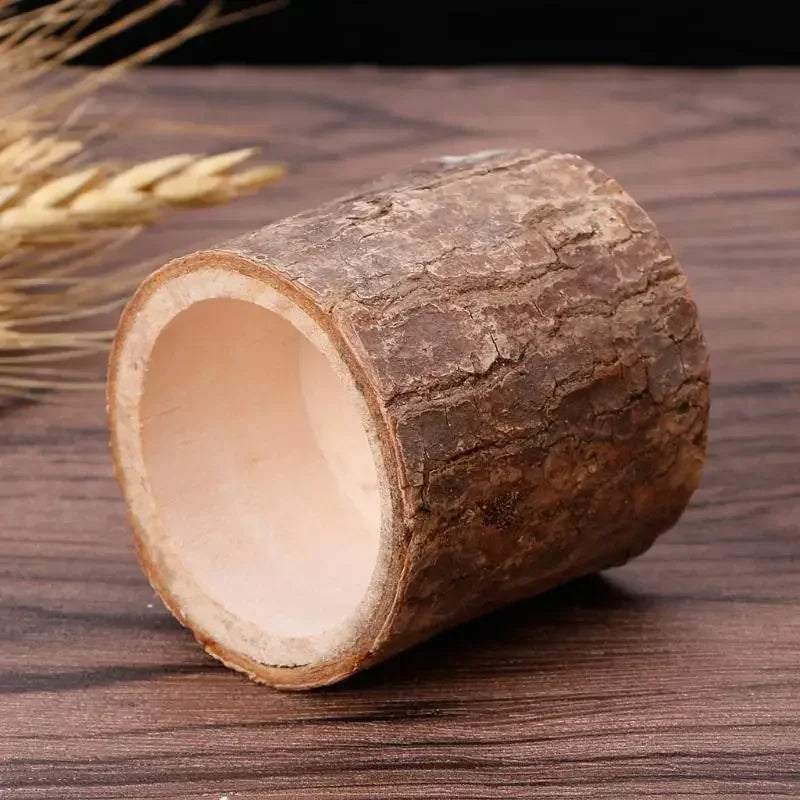 Rustic wooden tea light candle holder succulent plant pot tray holders wedding birthday table centerpieces decoration