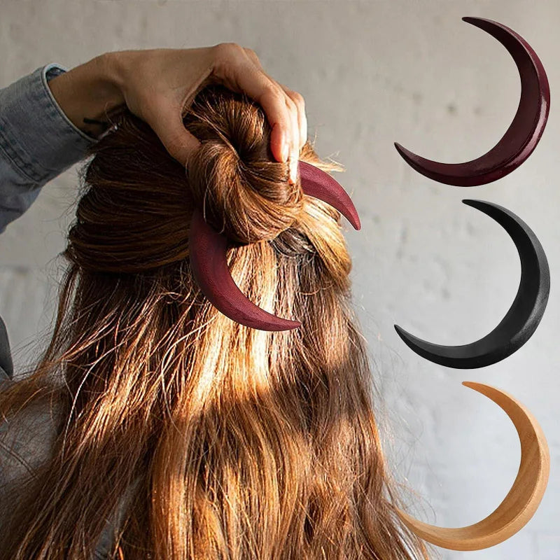 simple-wood-moon-hair-sticks-hand-carved-wooden-crescent-hair-forks-for-women-long-hairpin-comb-styling-fashion-hair-accessories