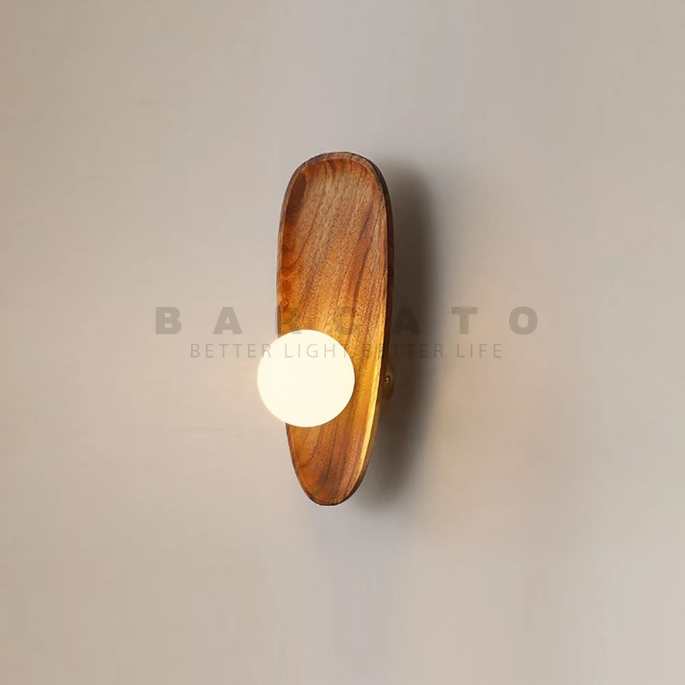 Natural wooden wall lamps home decorations art vintage retro lighting fixtures g4 bedroom living room corridor aside