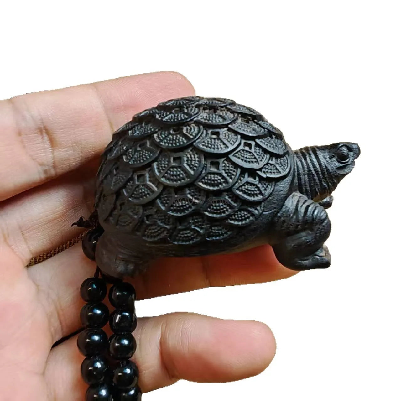 Agarwood sculpture money turtle ornament wooden office home figurines decoration accessories birthday gift for family