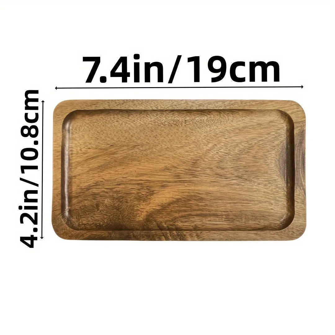 Japanese solid wood fruit plate factory wholesale wooden tray multi-size high-value snack - small square / 6 inches