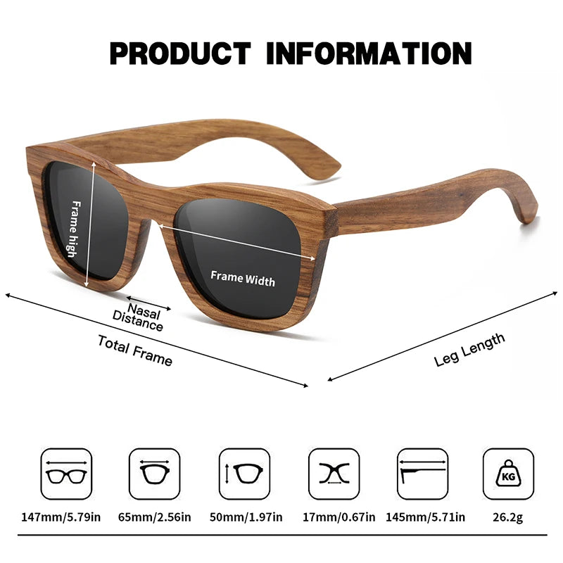 Juncture fashion bamboo wood vintage square sunglasses men women luxury brand designer sun glasses wooden driving uv400