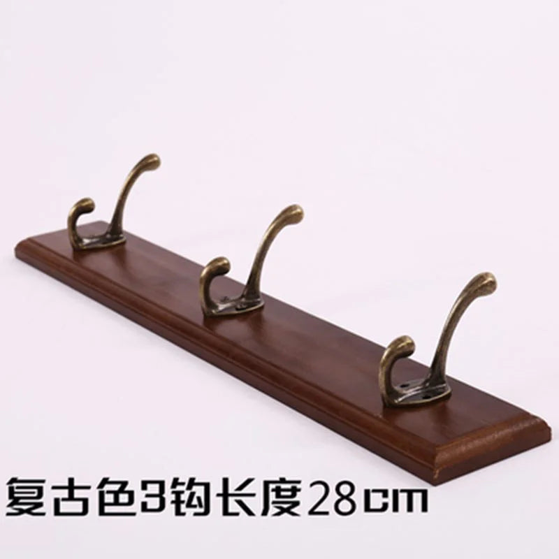 Nordic wooden hooks rack durable wall hanging bathrooms bedroom clothes hats hangers corridor lobby bag keys goods