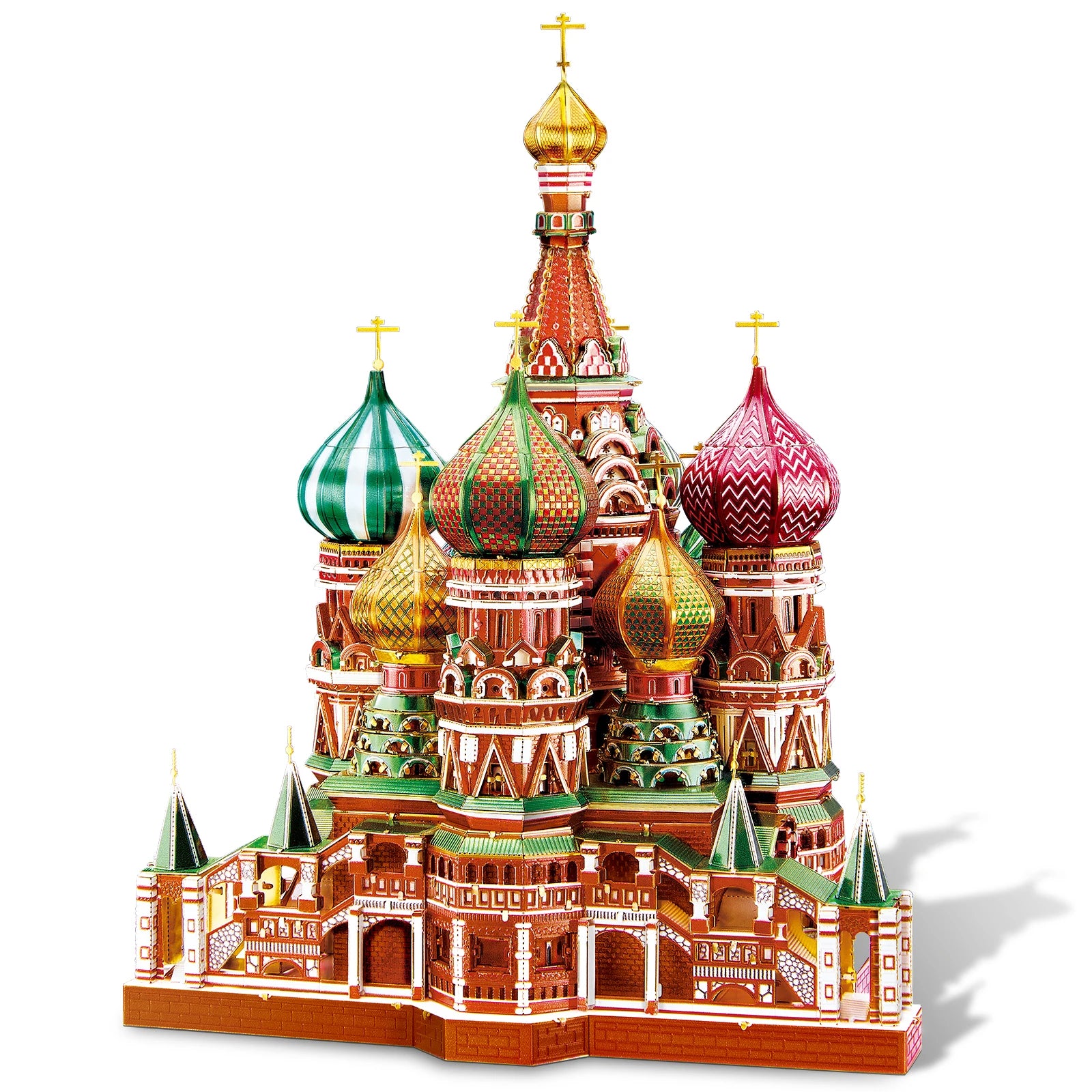 Piececool 3d metal puzzle saint basil’s cathedral model building kits jigsaw teen diy toys - orange