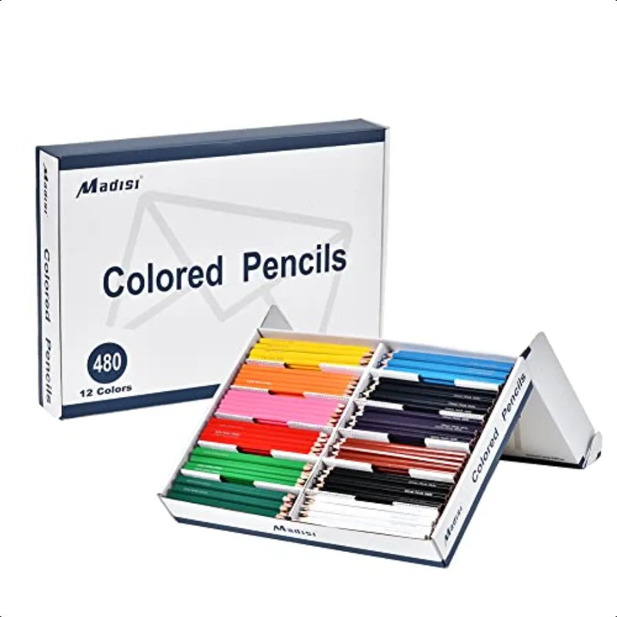 Colored pencils bulk presharpened 12 assorted colors 480 pack - united states - color pencil