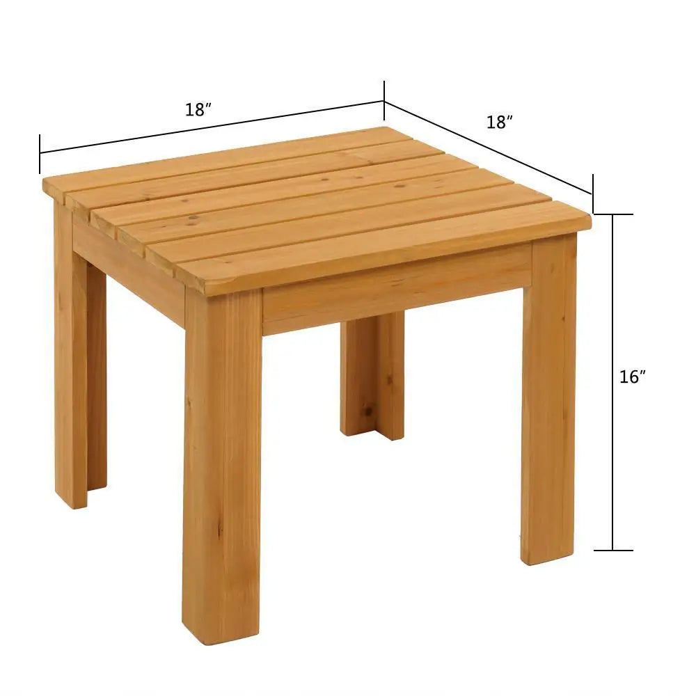 Wooden square side end table living room bedroom furniture coffee stand outdoor - united states