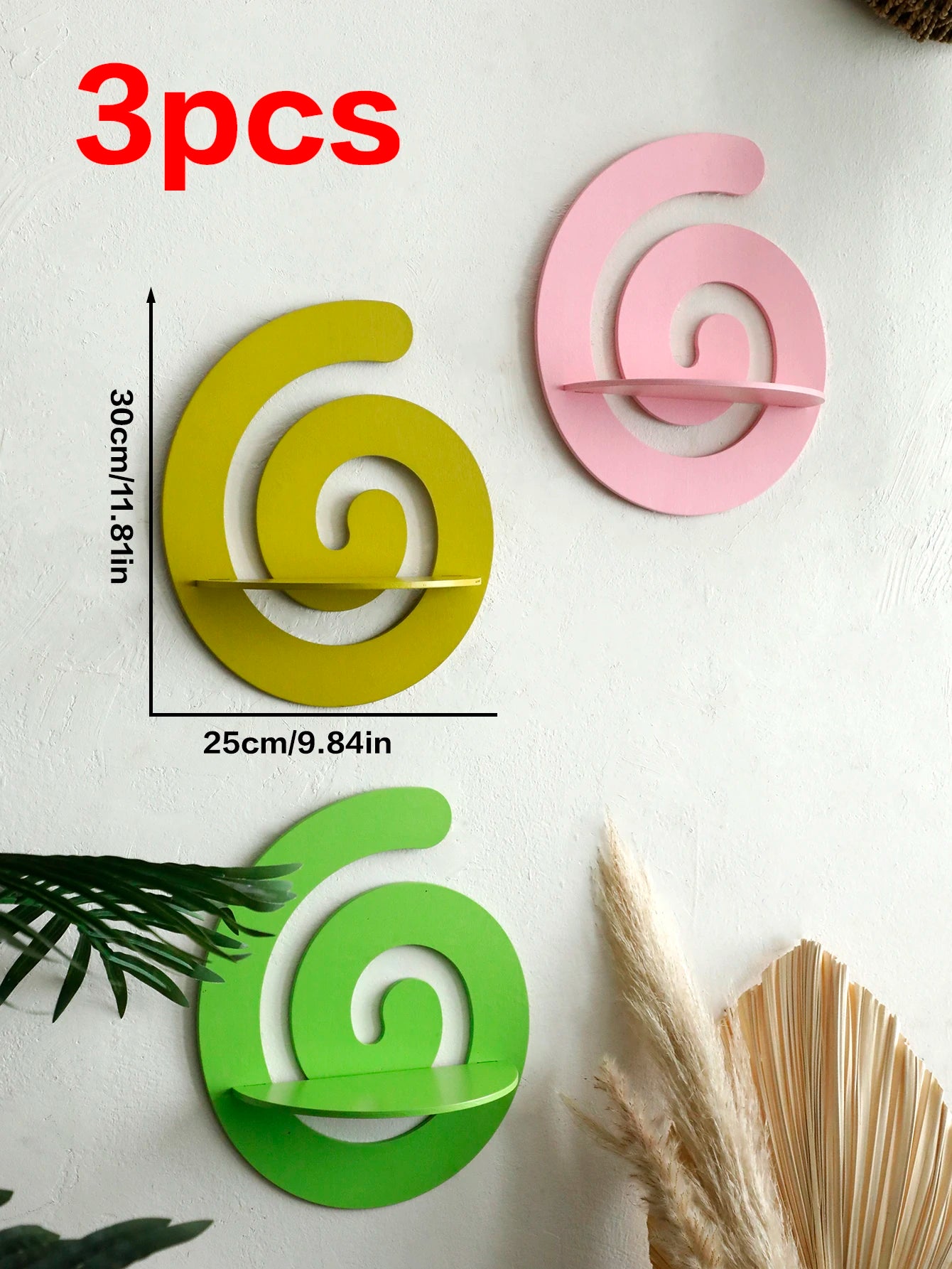 Cute candy shape wooden floating wall shelf display plant flower pot tray storage rack art home decoration girl room