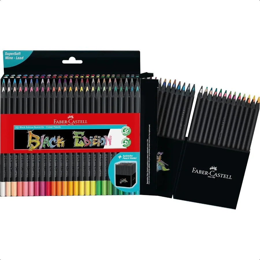 Black edition colored pencils: 50 classic - united states - color pencil