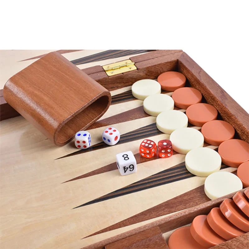 11-19 inch wooden backgammon luxury chess set foldable large board handmade professional family table game gift