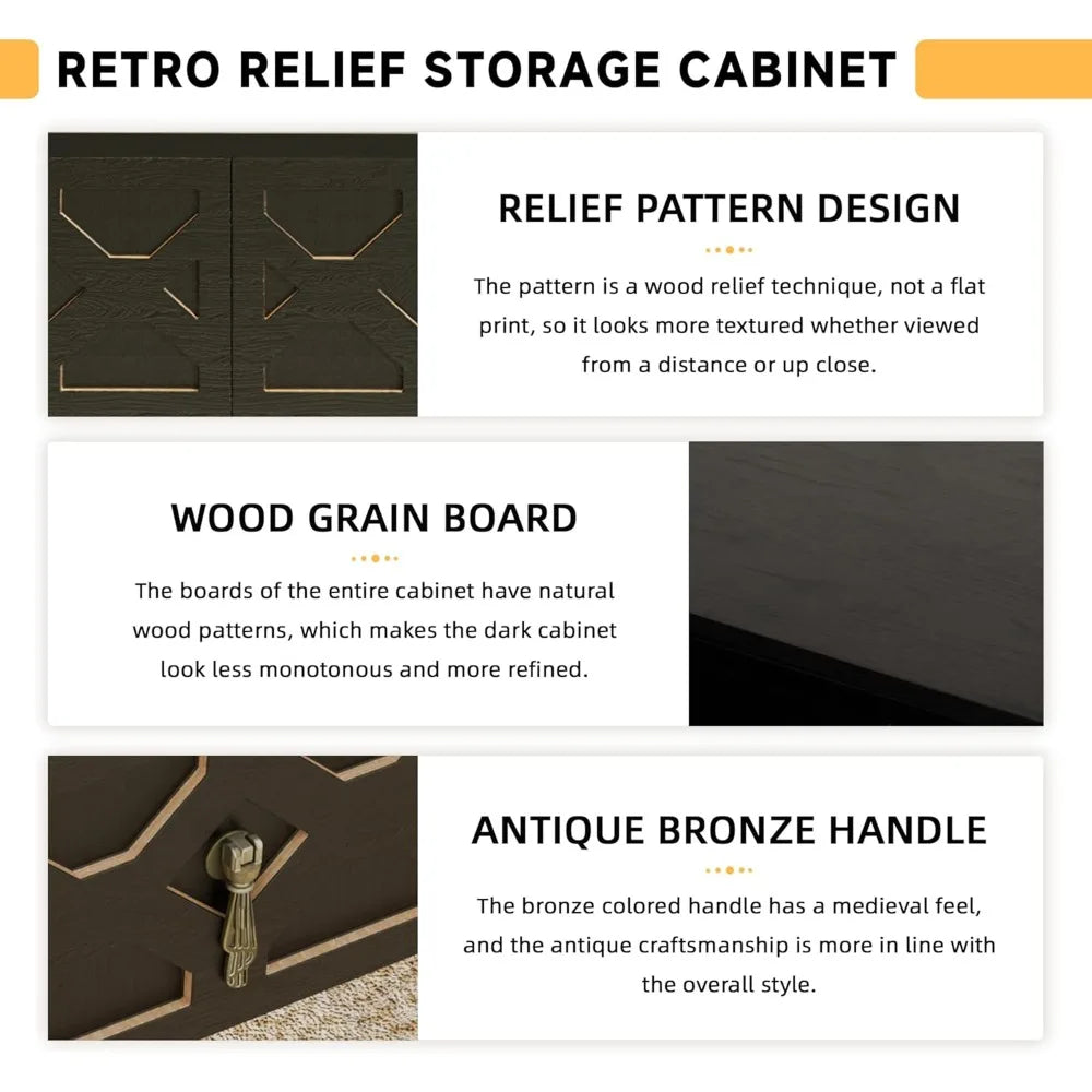 Mid century modern coffee table carved decorative center tea fluted wooden with storage for living