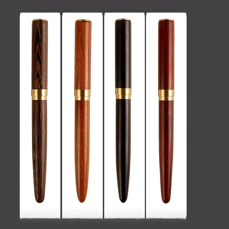 Fashion sandalwood wood gel pen high quality natural wooden signature pens minimalist design for writing school supplies